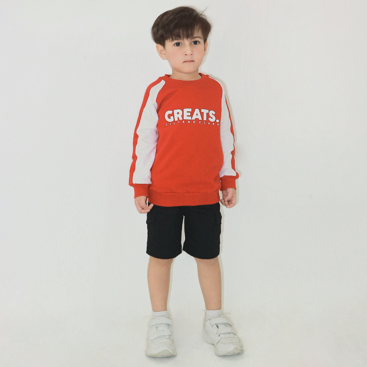 Lily And Clark Sweater Anak Warna Merah ST32 HEBAT