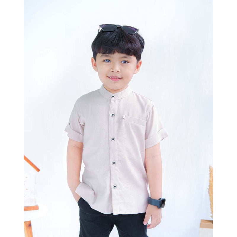 KEMEJA PENDEK ANAK LINEN KL04