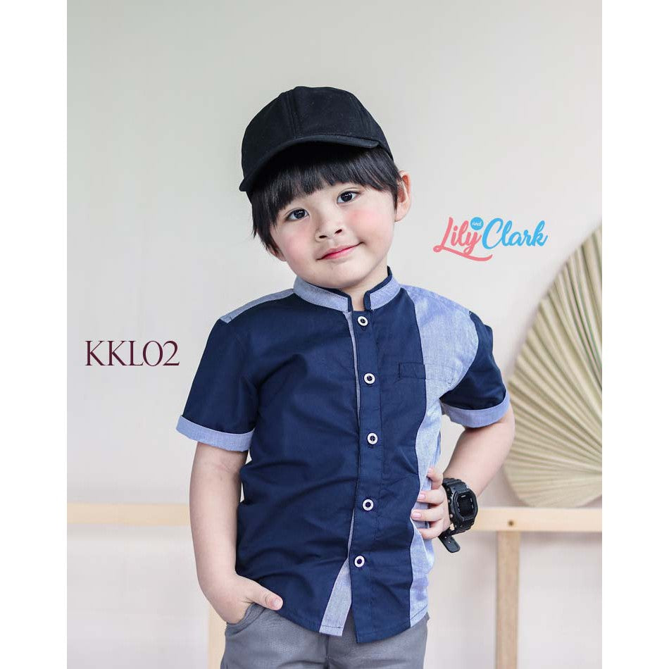 KEMEJA PENDEK KOKO ANAK KKL02