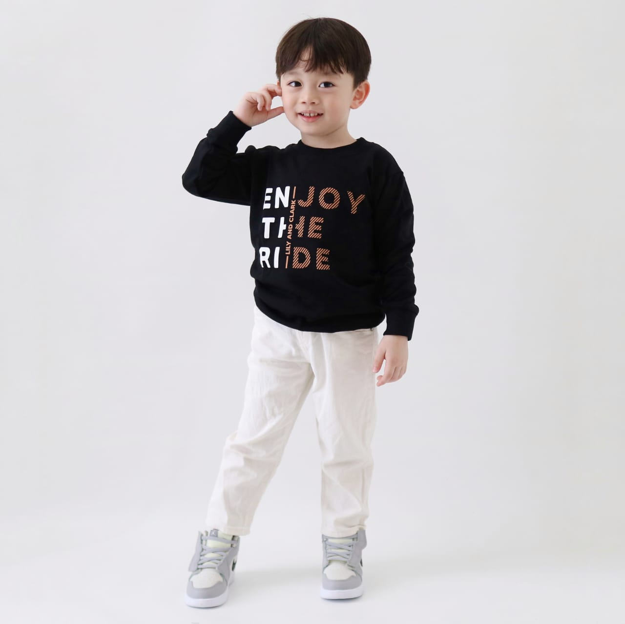 LILY AND CLARK Sweater Anak Stylish warna Hitam ST28