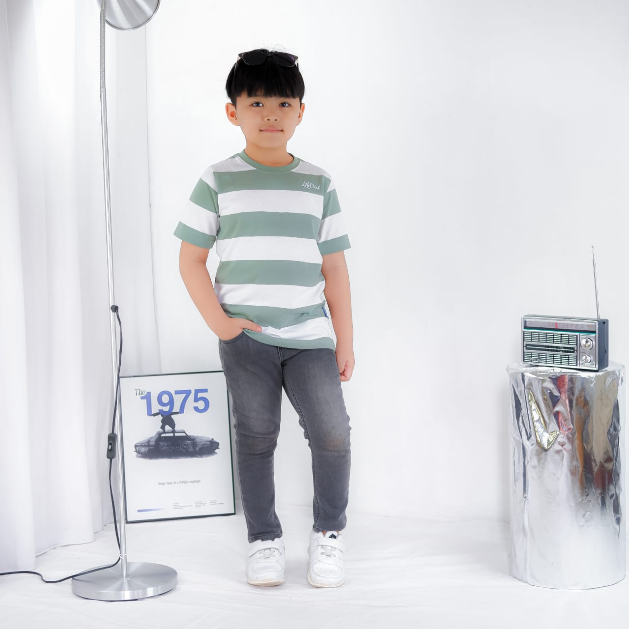 KAOS ANAK KLC112 SAGE PUTIH