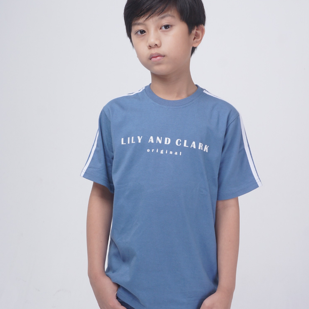 Lily And Clark Kaos Anak Warna Steel blue KLC64