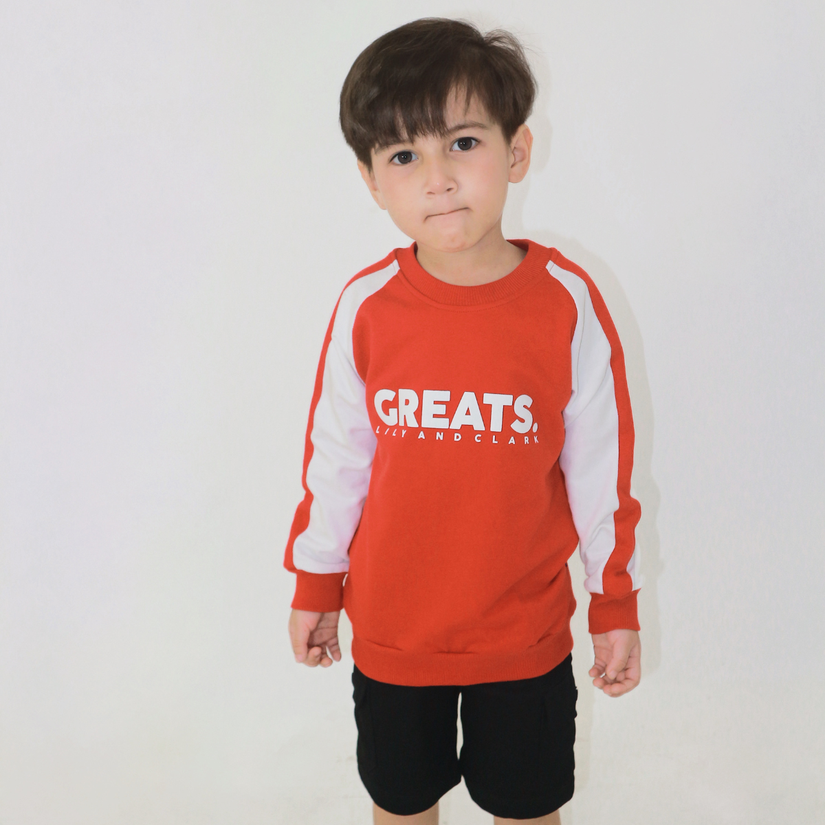 Lily And Clark Sweater Anak Warna Merah ST32 HEBAT