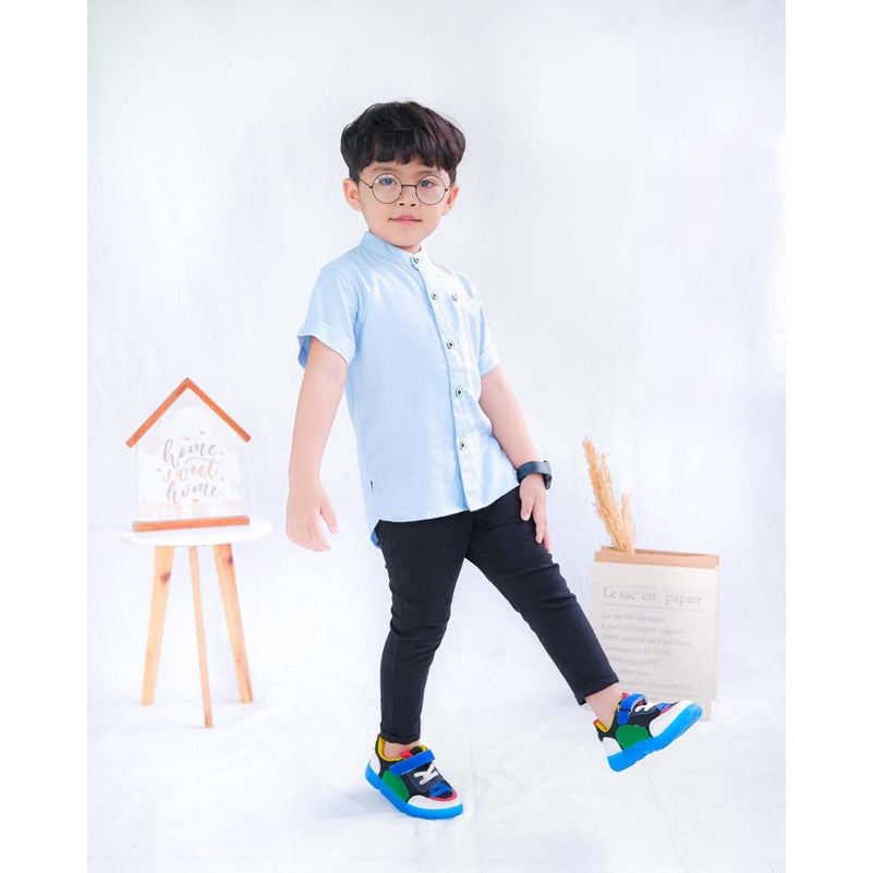 KEMEJA PENDEK ANAK LINEN KL05