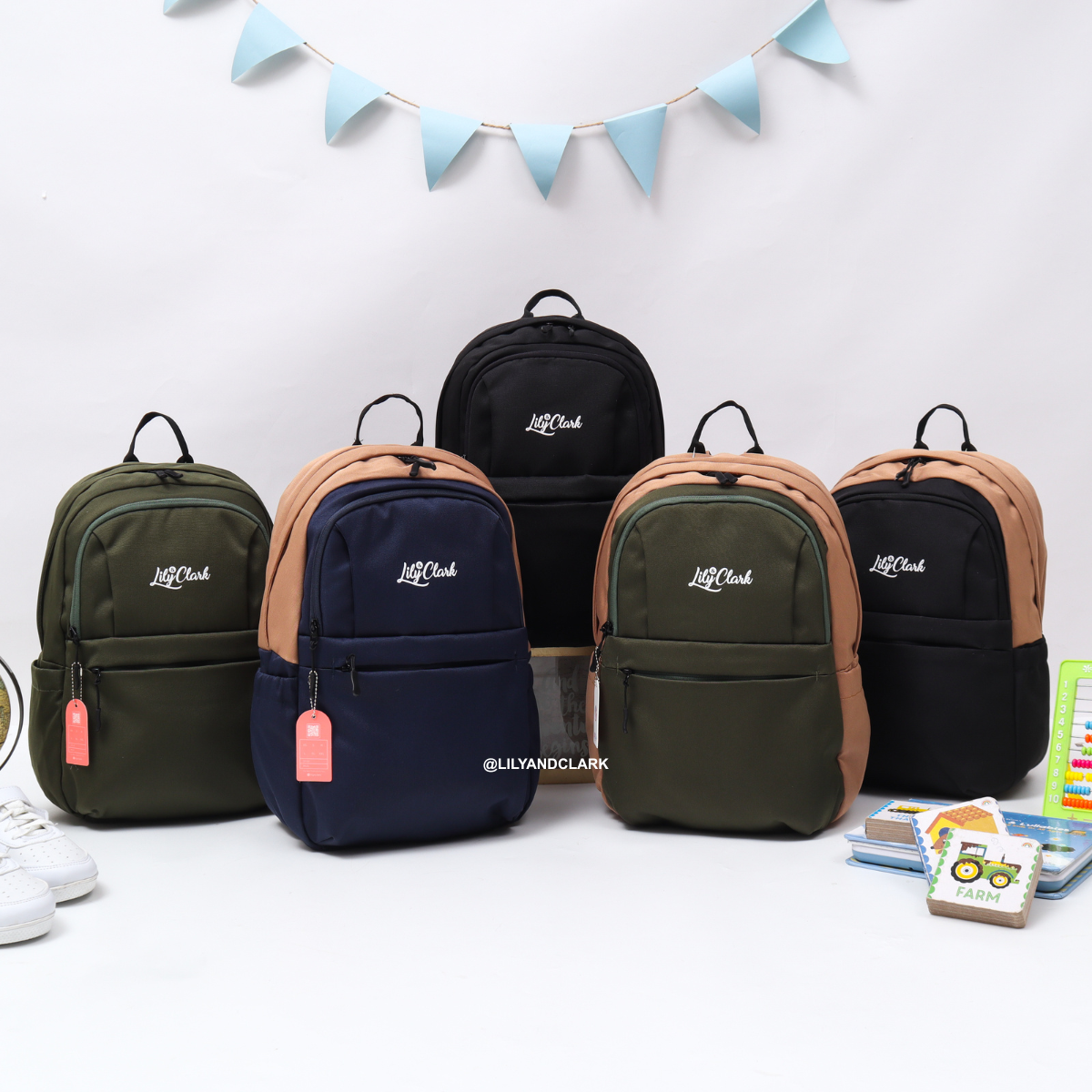 LILY AND CLARK Tas Ranse Anak warna Hitam Kombinasi ZIYA-02
