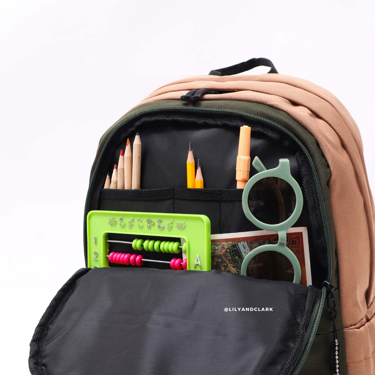 LILY AND CLARK Tas Ransel Anak warna Army Combine ZIYA-03