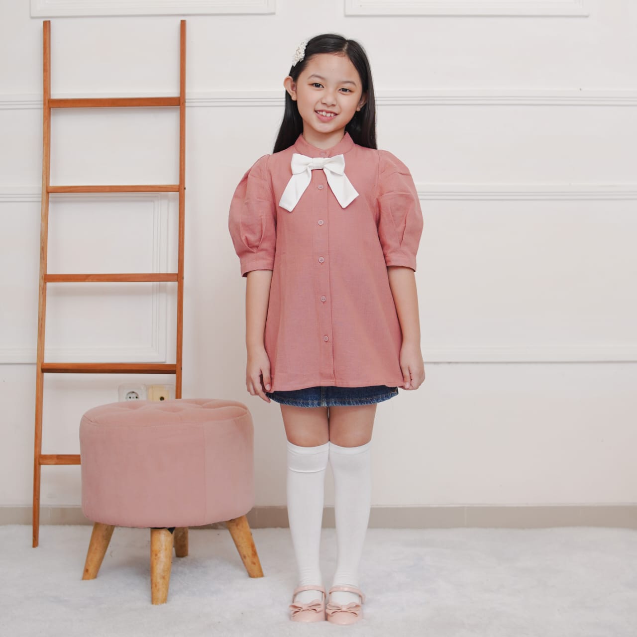 DRESS PITA LINEN FUMIKO DUSTY DLP02