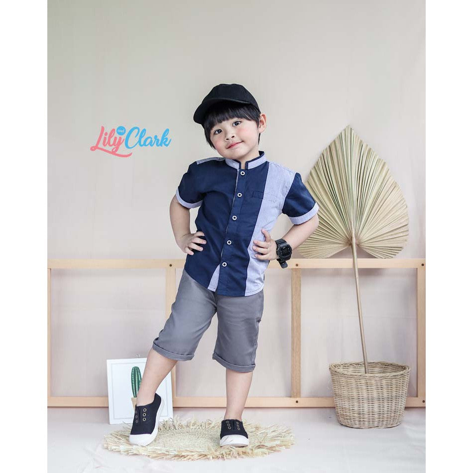 KEMEJA PENDEK KOKO ANAK KKL02
