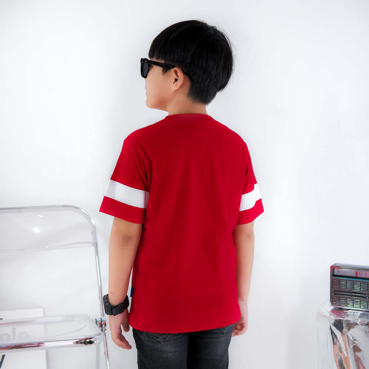 LILY AND CLARK Kaos Anak Laki-Laki warna Merah KLC122-MERAH