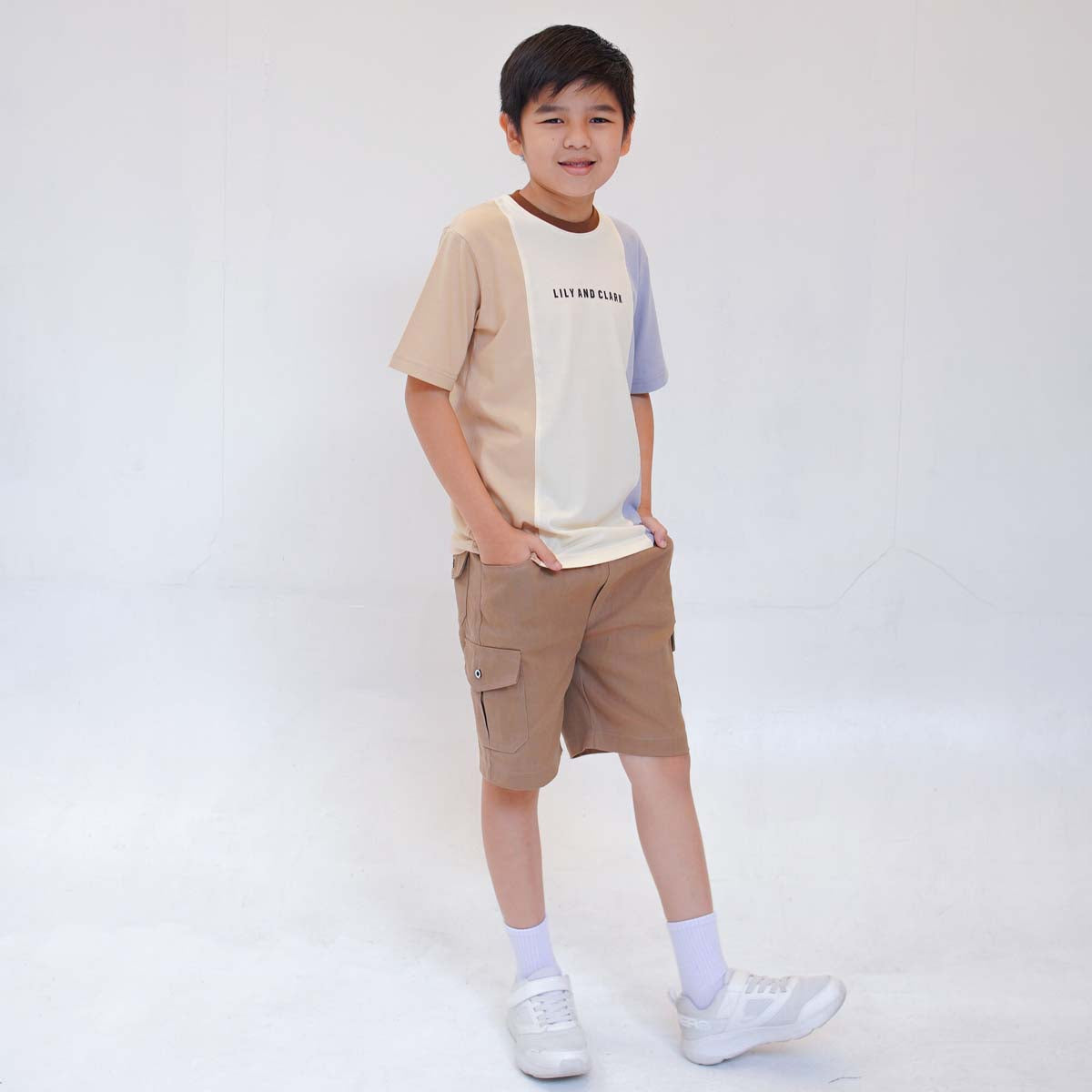 Lily And Clark Kaos Anak KLC126-BEIGE COMBINE