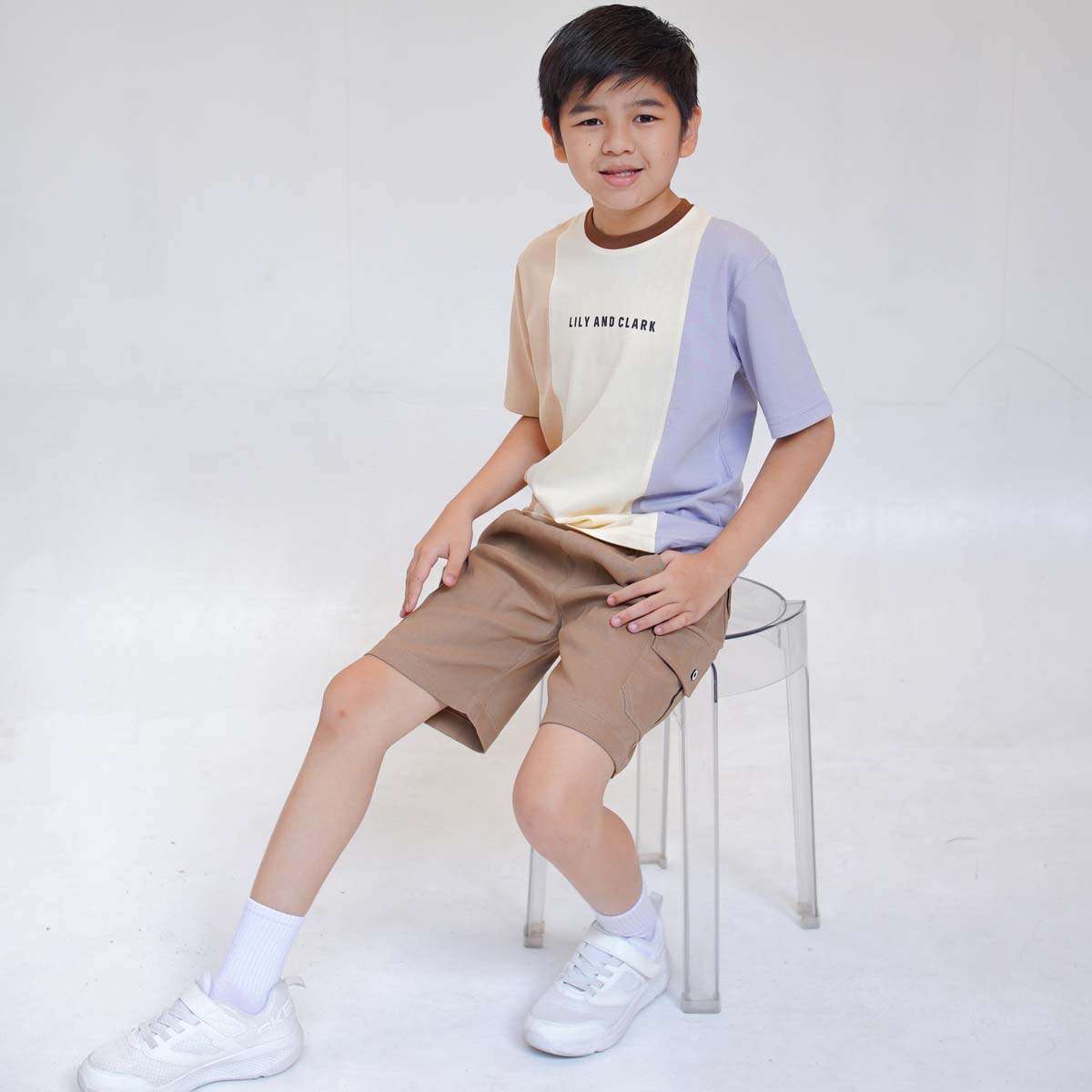 Lily And Clark Kaos Anak KLC126-BEIGE COMBINE