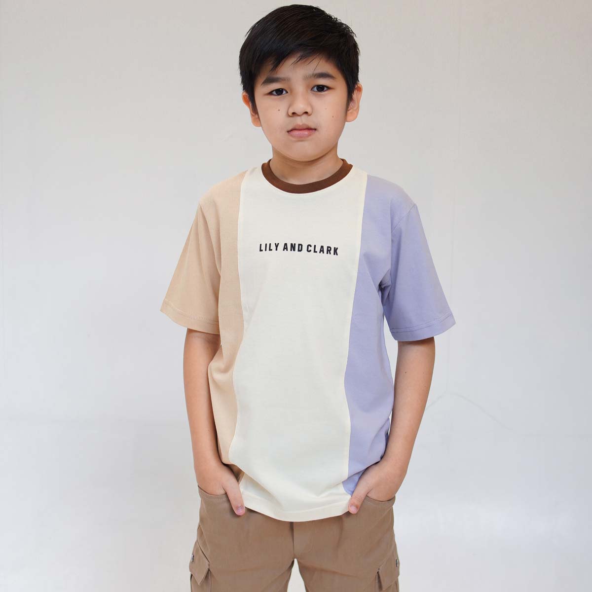 Lily And Clark Kaos Anak KLC126-BEIGE COMBINE