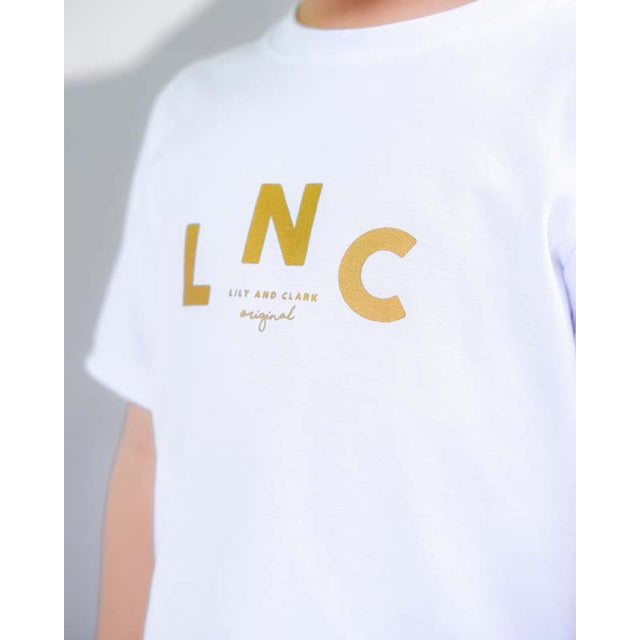 Lily And Clark Kaos Anak Unisex Warna Putih KLC60