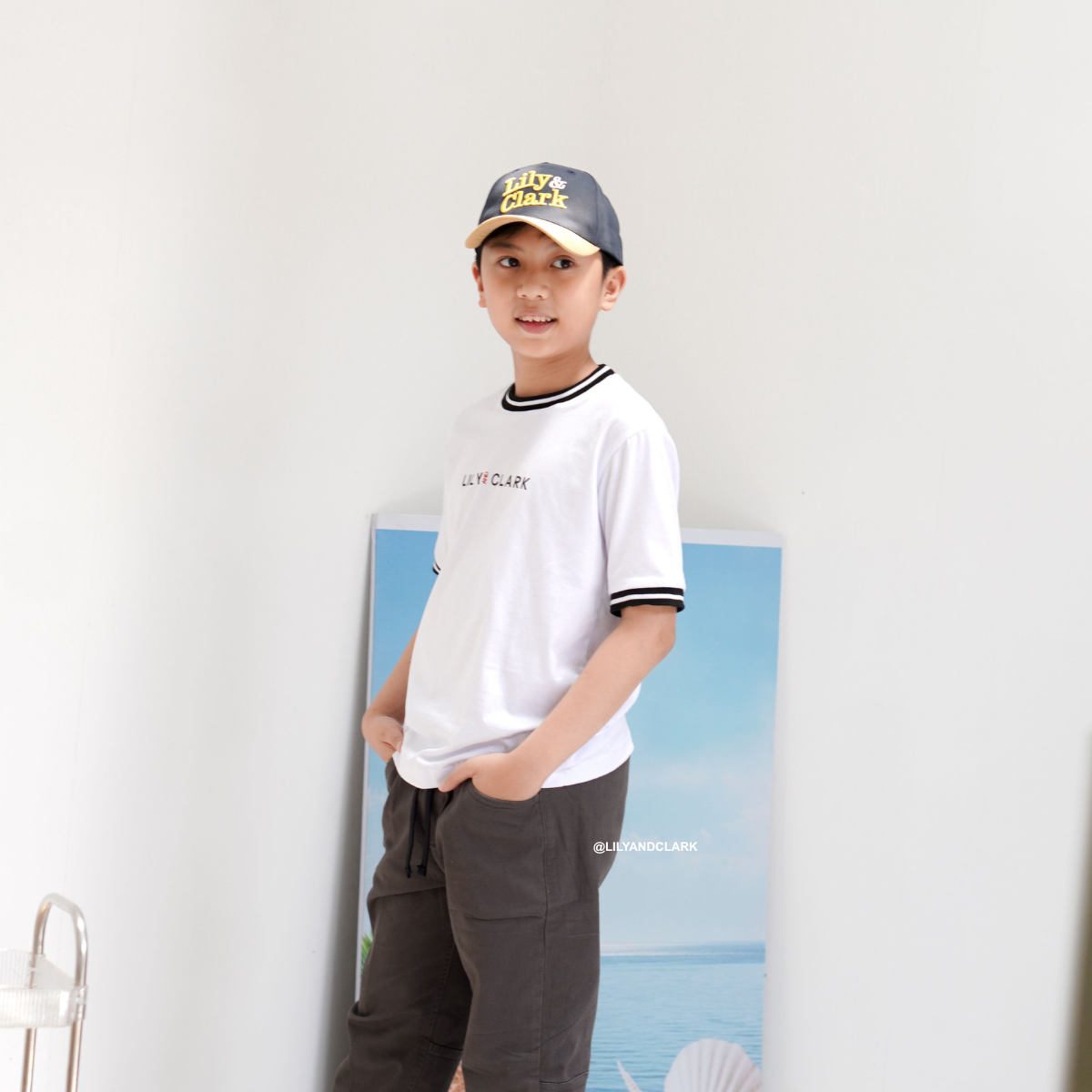 LILY AND CLARK CHINOS BAGGY PANTS BASIC Warna Abu CB03