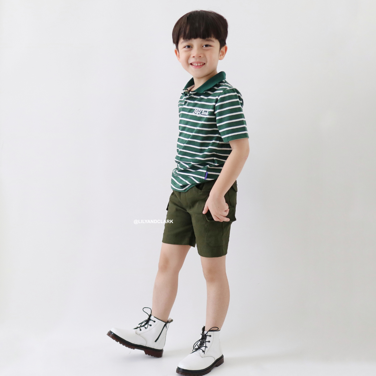 Lily And Clark Celana Cargo Chino Pendek CGP03 Army