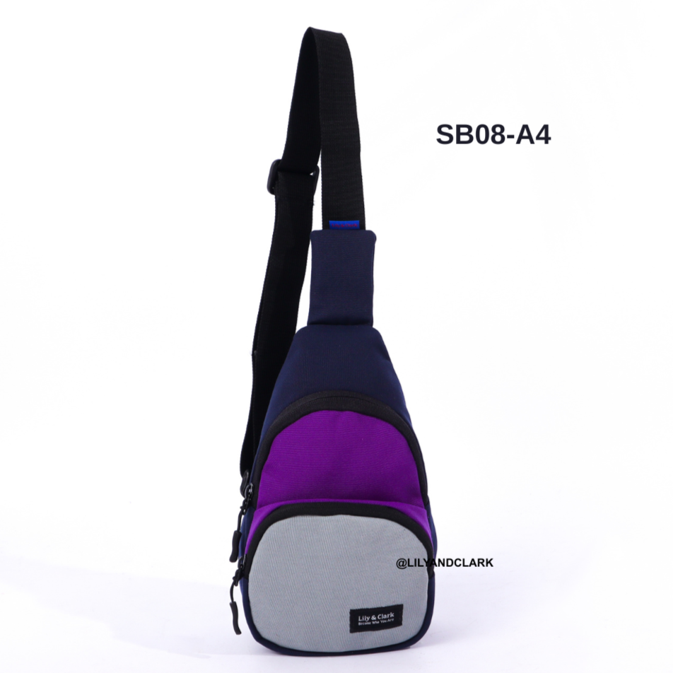 Lily And Clark Tas Selempang Anak Warna Violet kombinasi - SB08-A4