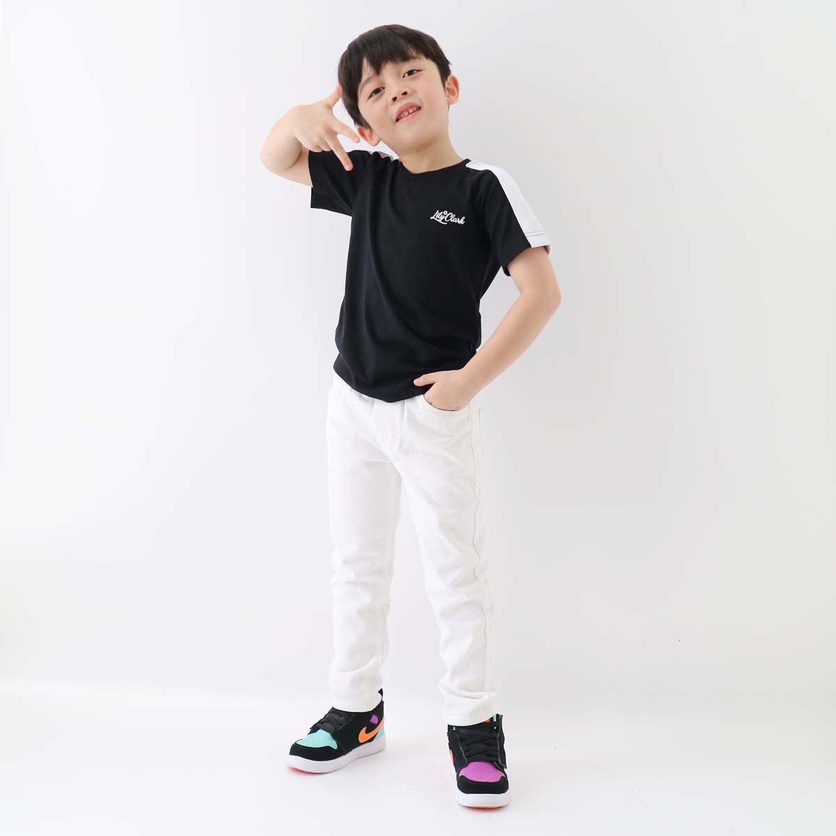 LILY AND CLARK Kaos Anak Keren warna Hitam KLC133-HITAM