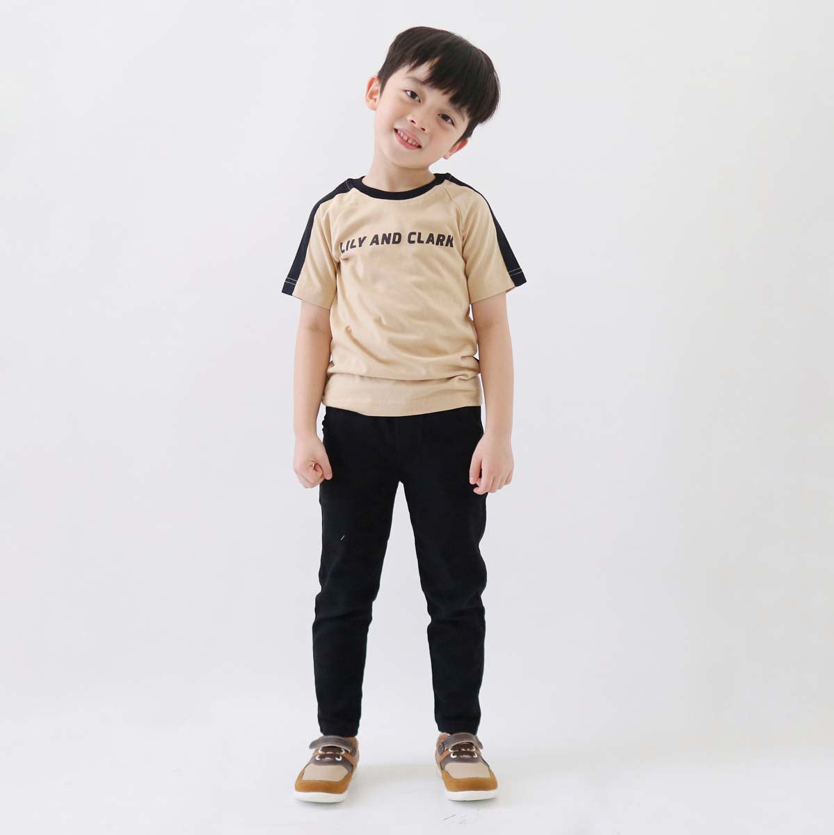 Lily And Clark Kaos Anak Laki-Laki Warna Beige - KLC121-BEIGE