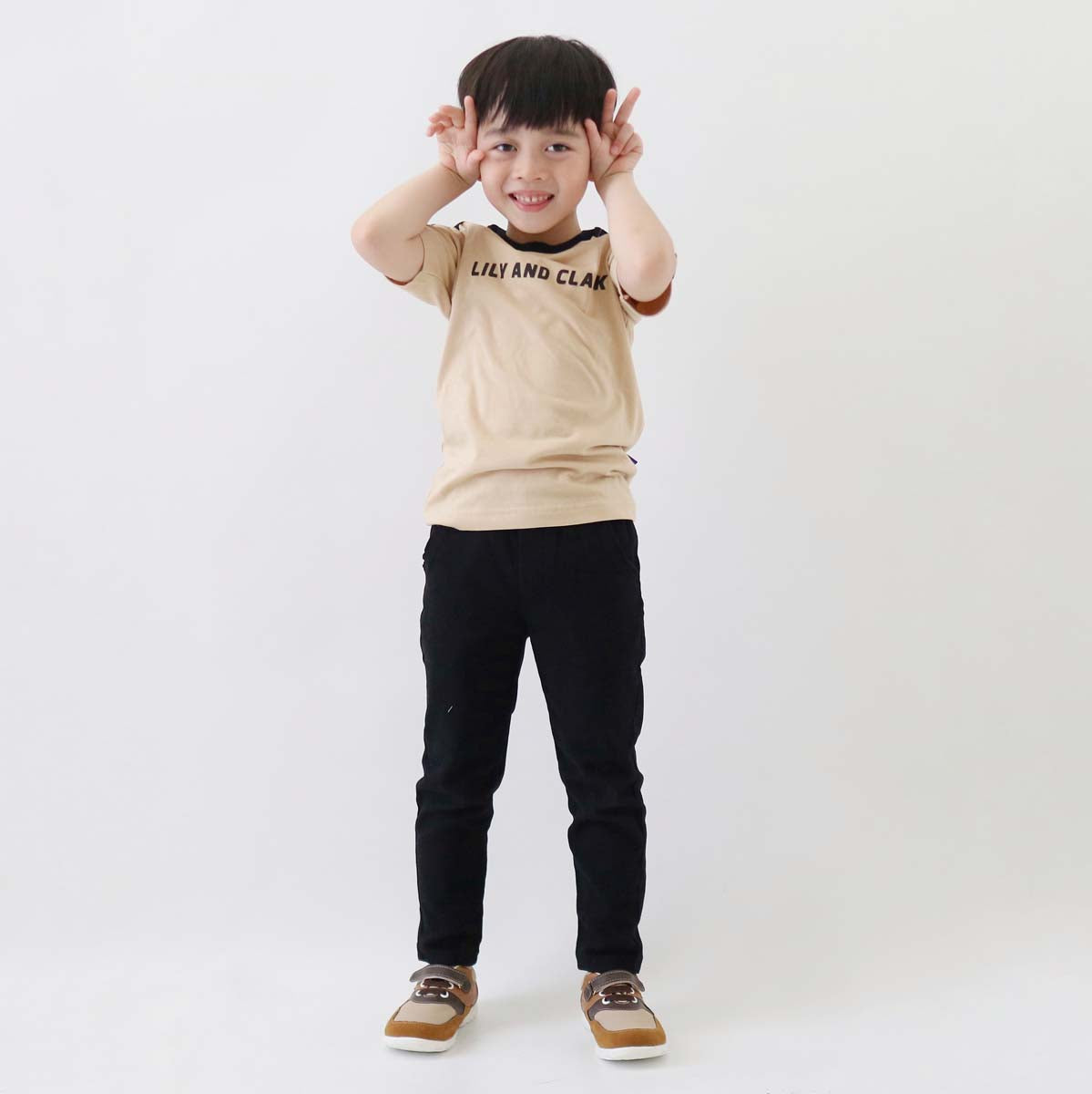 Lily And Clark Kaos Anak Laki-Laki Warna Beige - KLC121-BEIGE