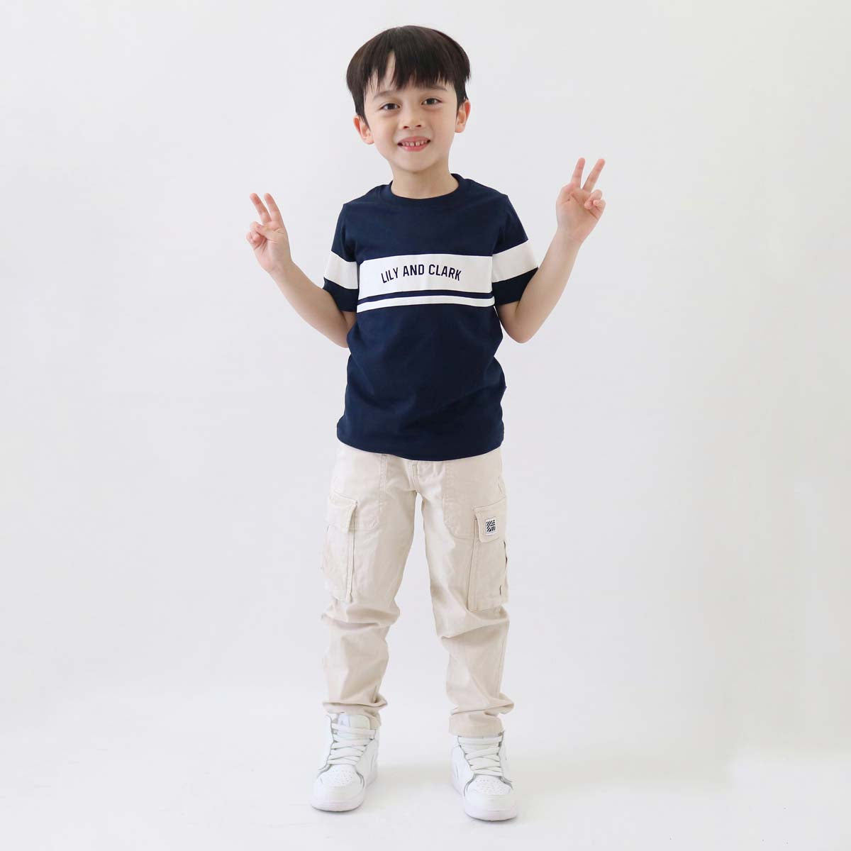 Kaos Anak Laki-Laki Warna Navy Combine - KLC122 Navy