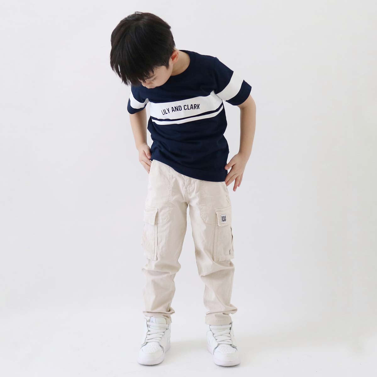 Kaos Anak Laki-Laki Warna Navy Combine - KLC122 Navy