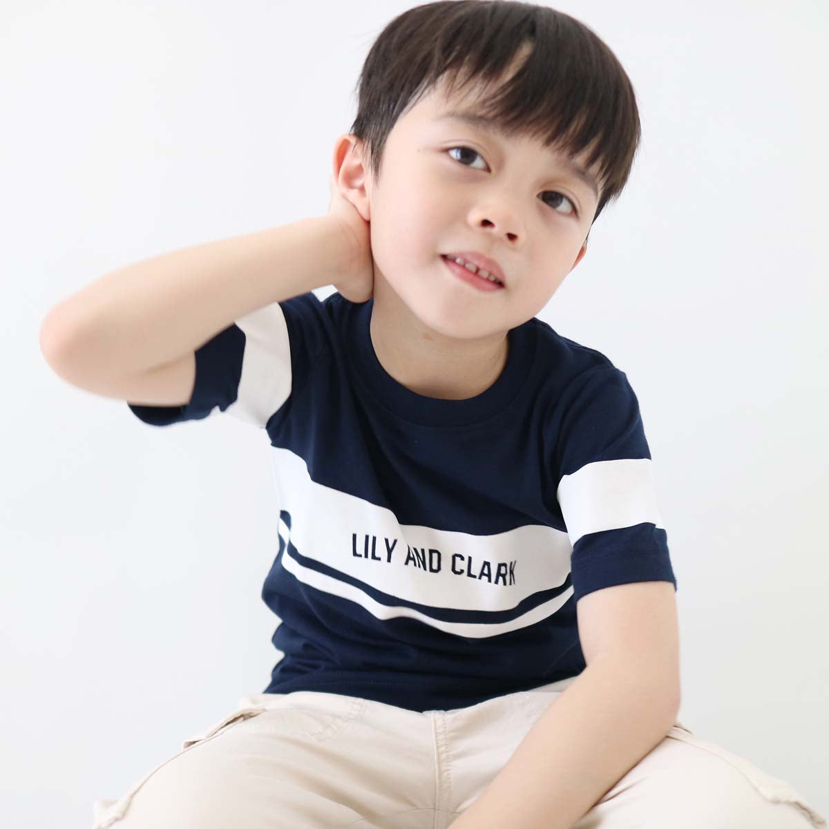 Kaos Anak Laki-Laki Warna Navy Combine - KLC122 Navy