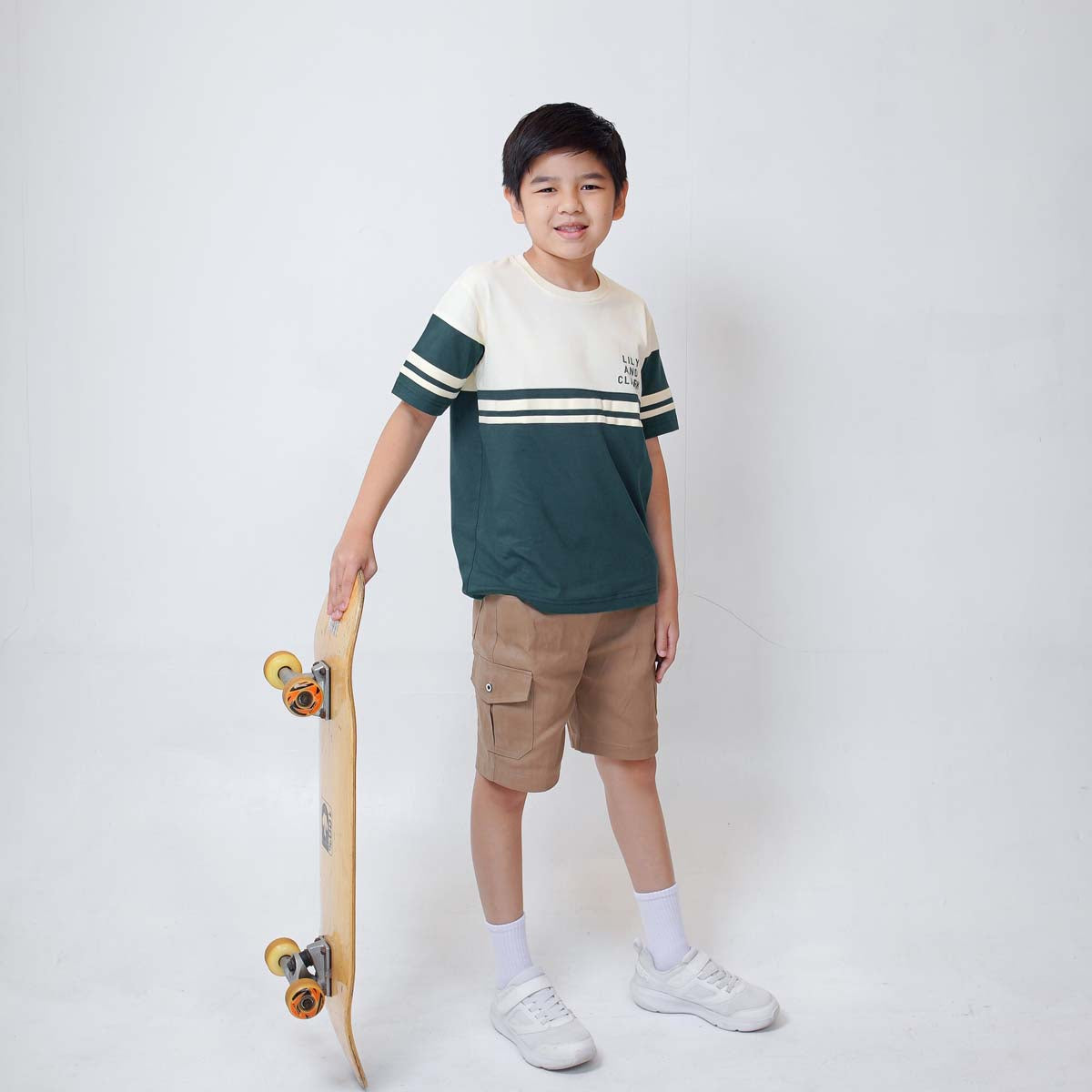Lily And Clark Kaos Anak Warna Hijau - KLC128-HIJAU