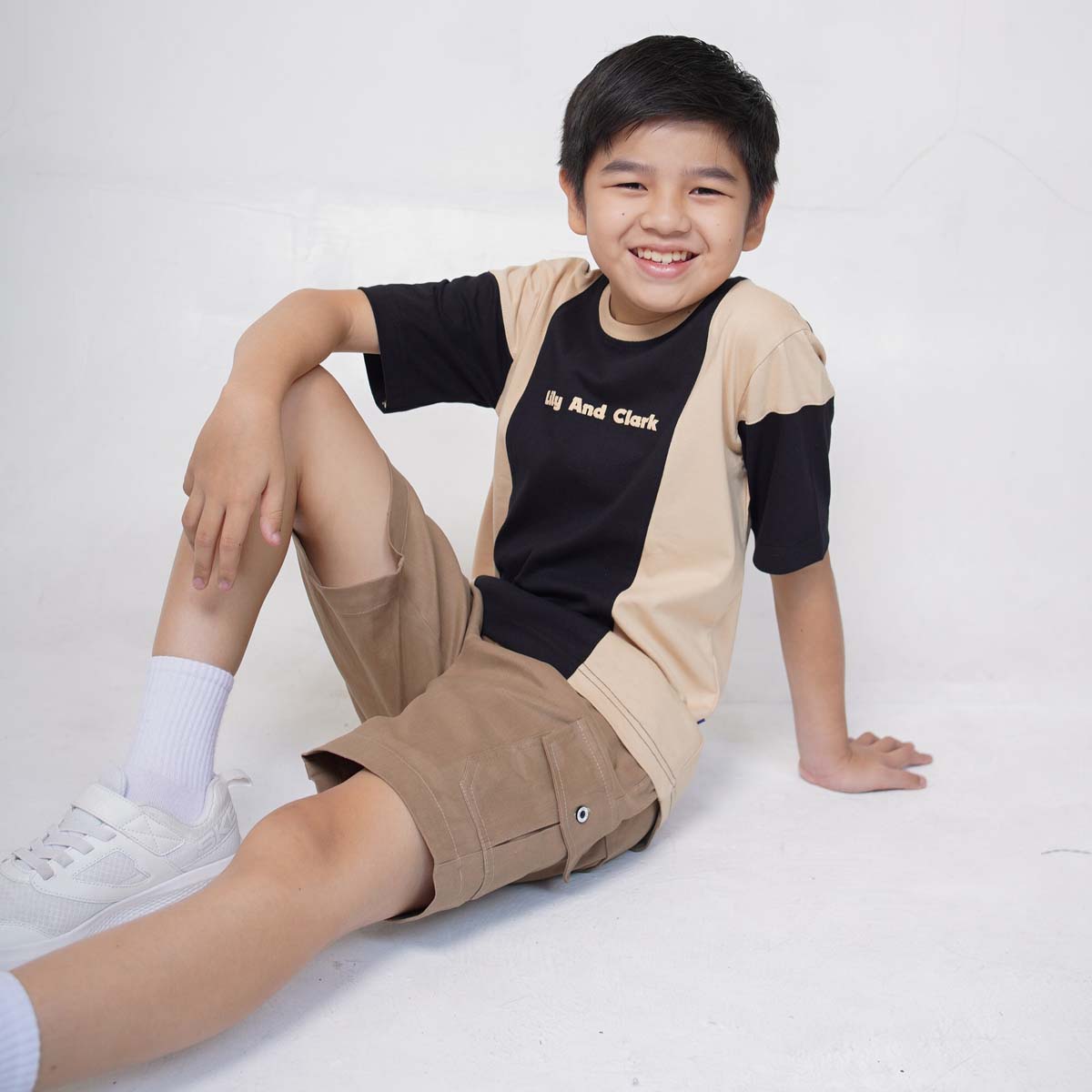 Lily And Clark Kaos Anak Warna Hitam Combine - KLC127-HITAM