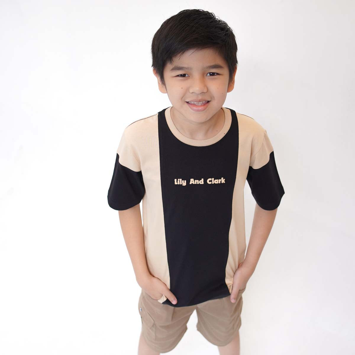 Lily And Clark Kaos Anak Warna Hitam Combine - KLC127-HITAM