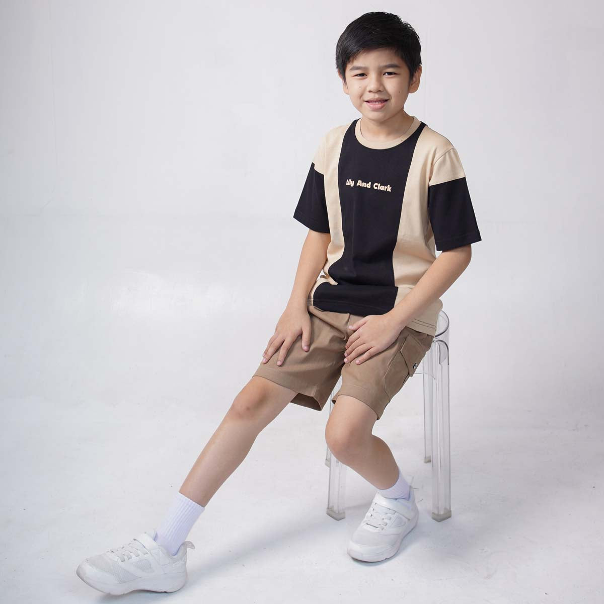 Lily And Clark Kaos Anak Warna Hitam Combine - KLC127-HITAM