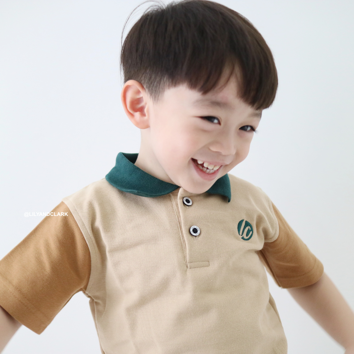 Lily And Clark Kaos Polo Anak KK17 Cream Combination