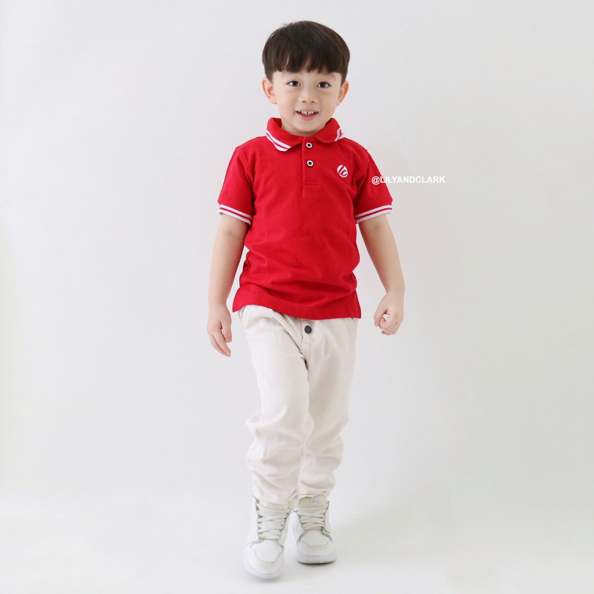 Lily And Clark Kaos Polo Anak KK15-MERAH