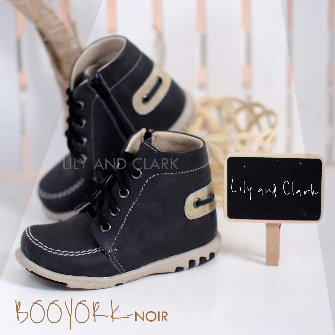 Sepatu Boots Anak Booyork Noir