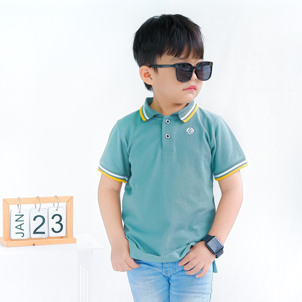 Lily And Clark Kaos Polo Anak Laki-Laki Warna Sage KK02