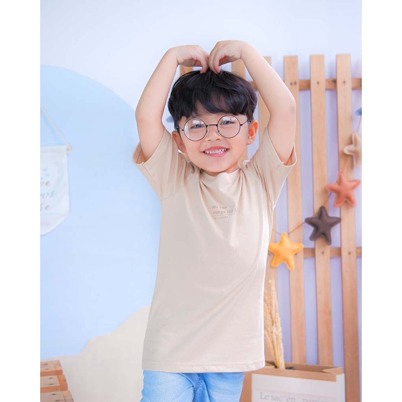 Lily And Clark Kaos Anak Unisex Warna Khaki KLC43
