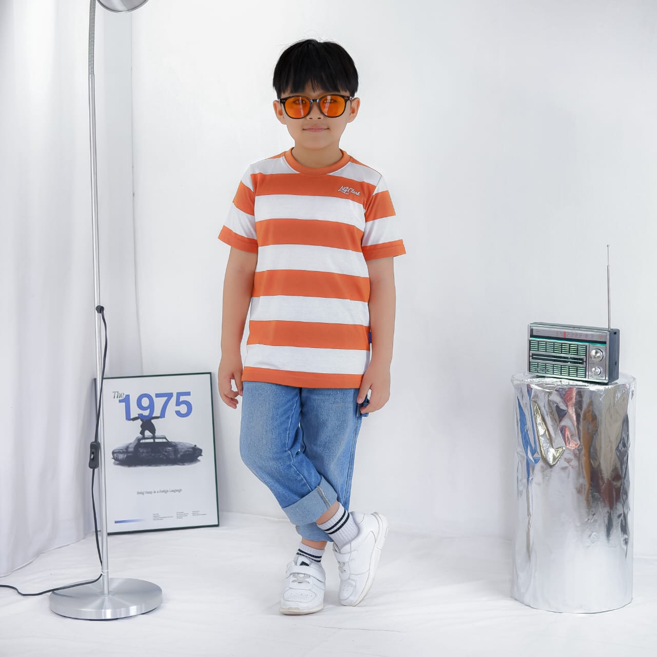 KAOS ANAK KLC114 TERACOTA PUTIH