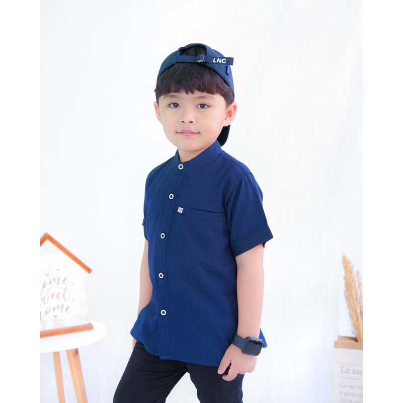 KEMEJA PENDEK ANAK LINEN KL01