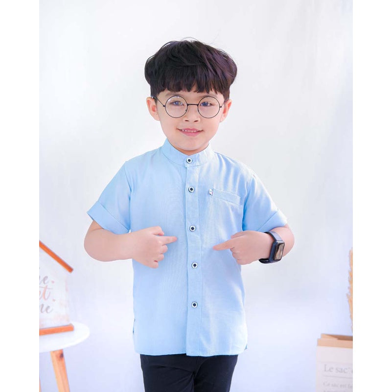 KEMEJA PENDEK ANAK LINEN KL05