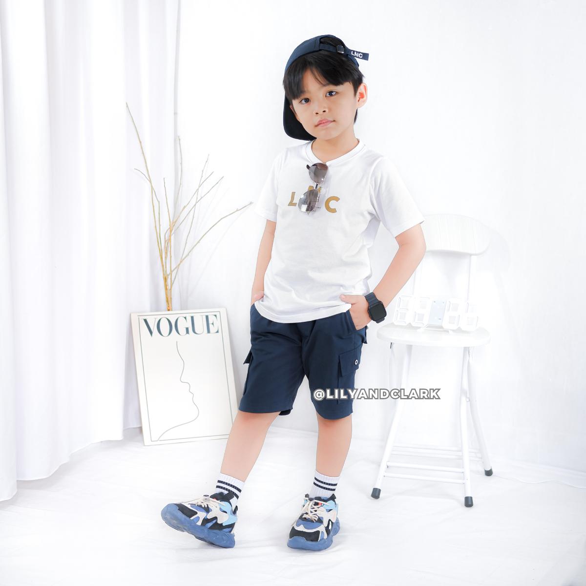 Celana Cargo Pendek Anak Navy - CAP02