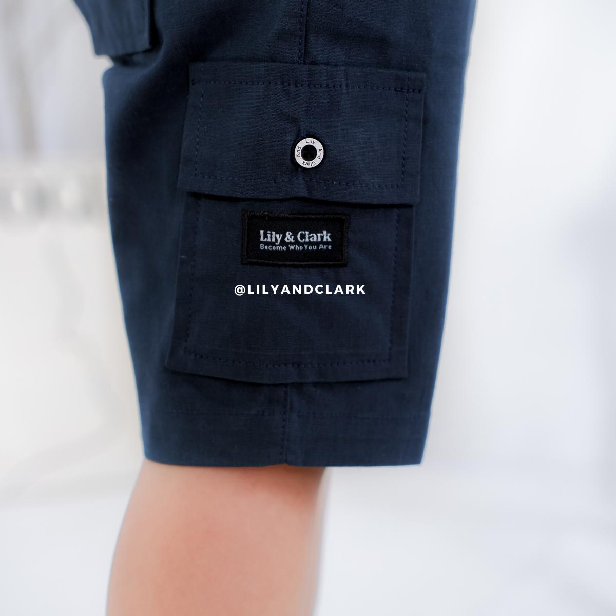 Celana Cargo Pendek Anak Navy - CAP02