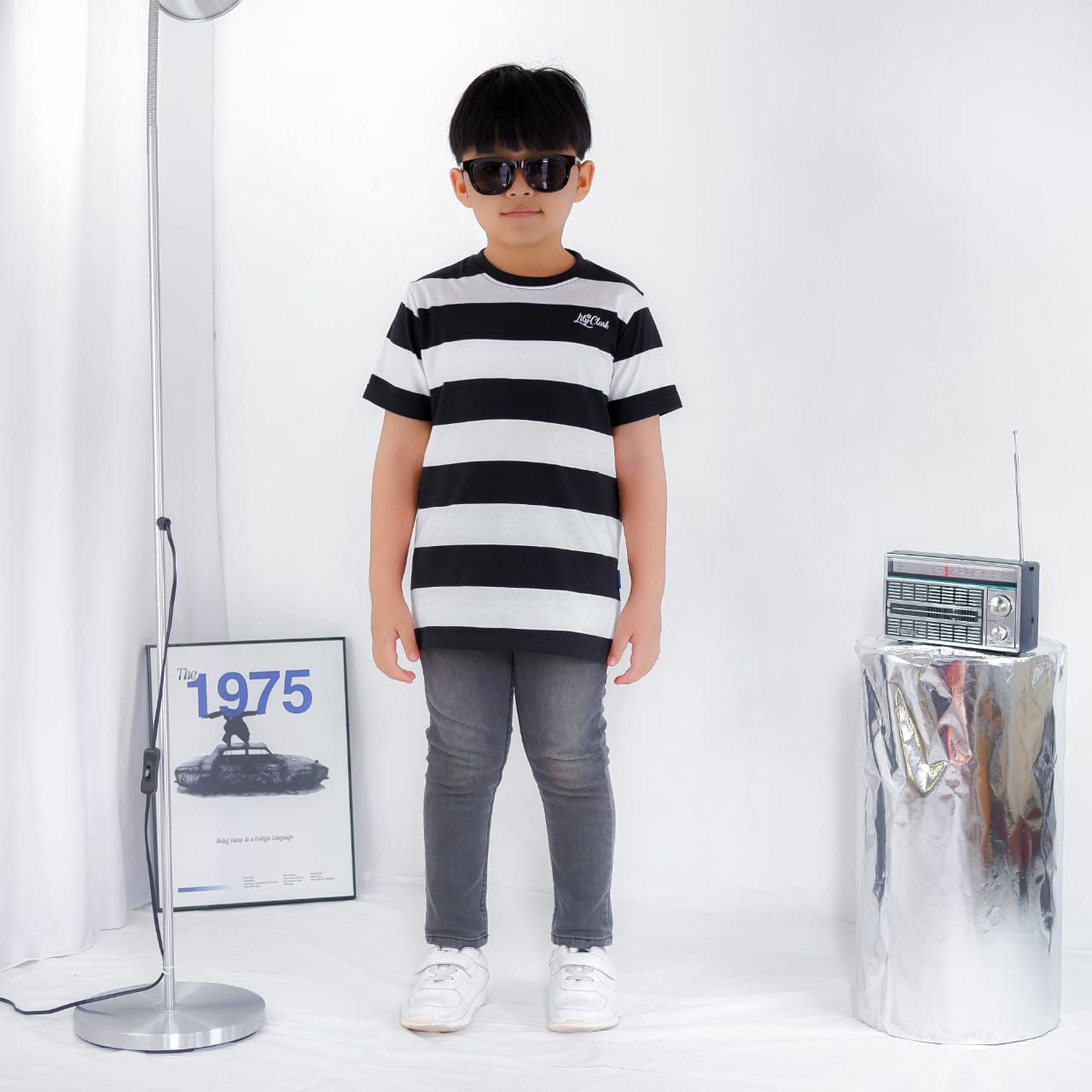 KAOS ANAK KLC113 HITAM PUTIH
