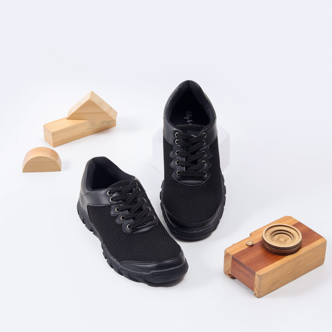 SEPATU SEKOLAH HITAM POLOS FULL BLACK HAYDEN