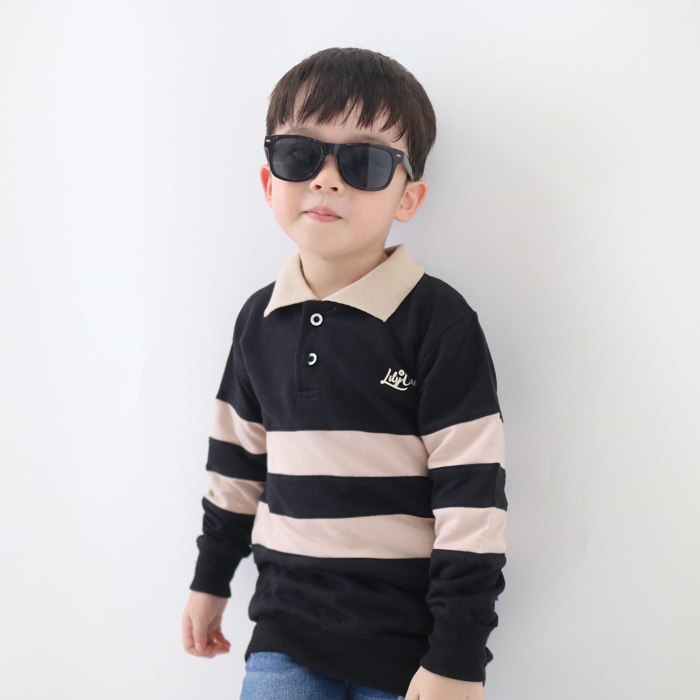 SWEATER ANAK ST23 KERAH CREAM