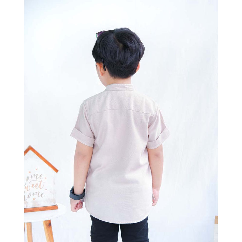 KEMEJA PENDEK ANAK LINEN KL04
