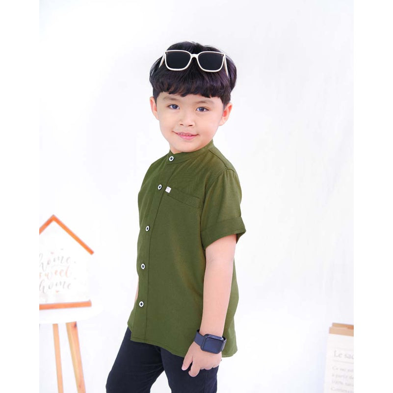 KEMEJA PENDEK ANAK LINEN KL03