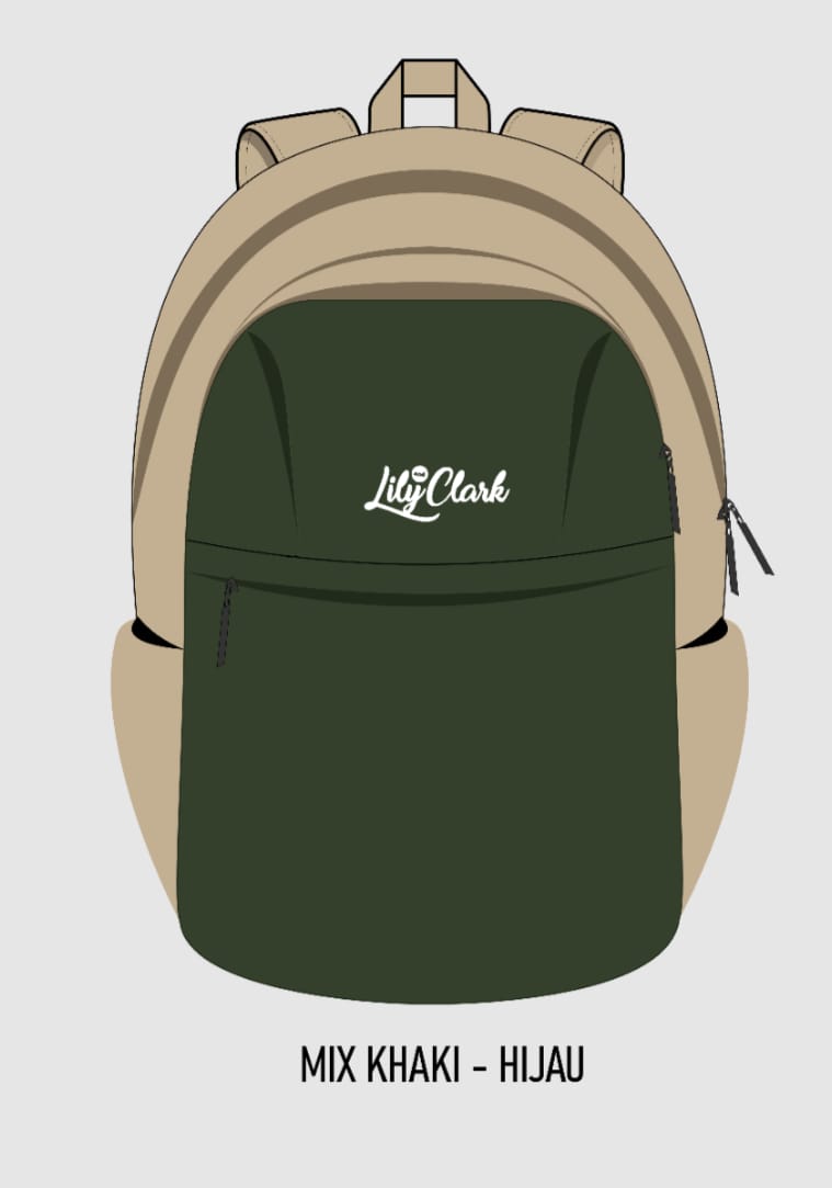 LILY AND CLARK Tas Ransel Anak warna Army Combine ZIYA-03