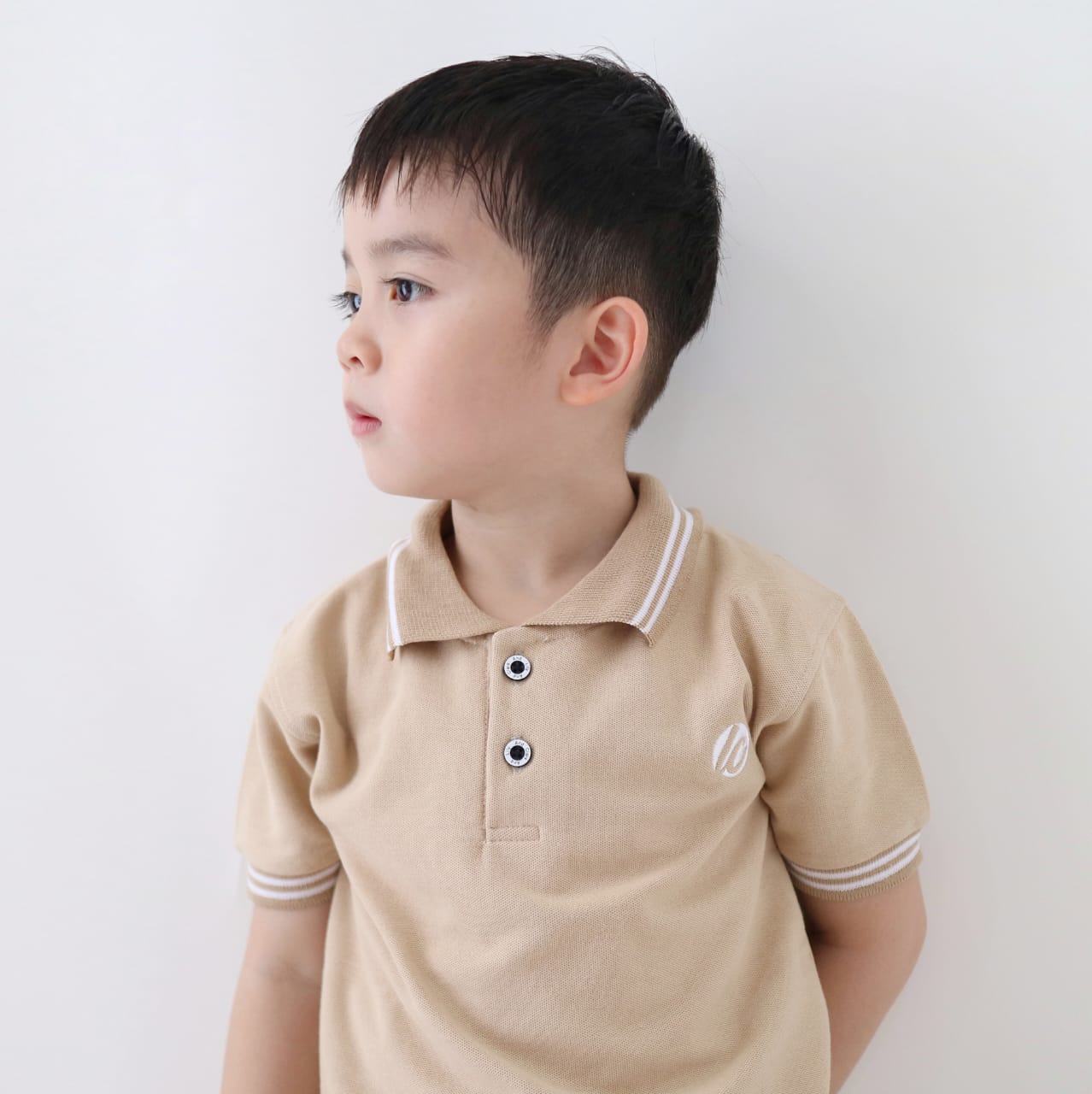 Lily And Clark Kaos Polo Anak Laki-Laki Warna Khaki KK06