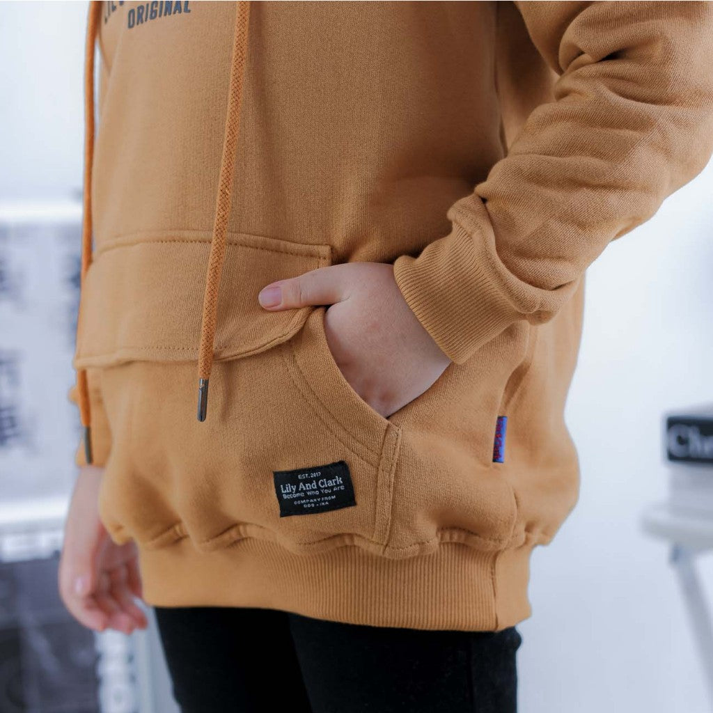 Hoodie Anak Almond Brown HD02
