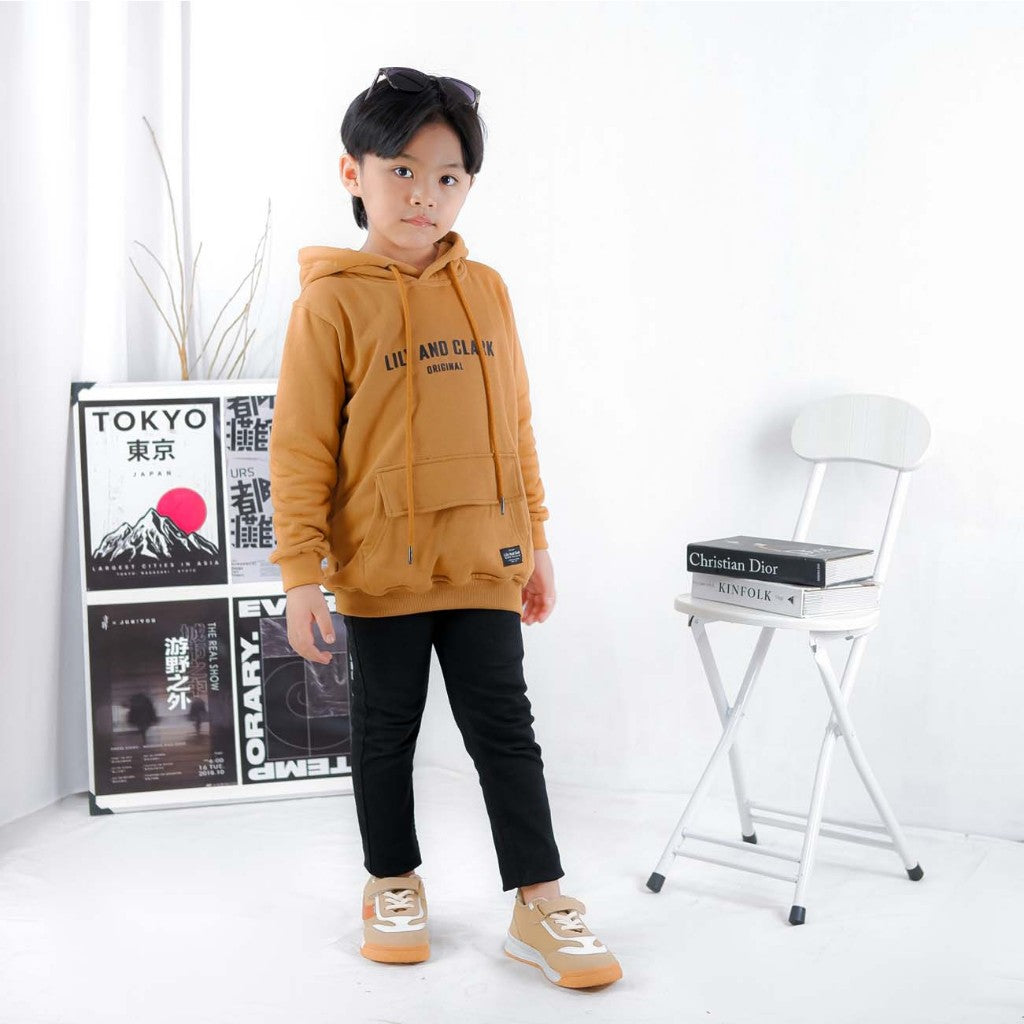 Hoodie Anak Almond Brown HD02