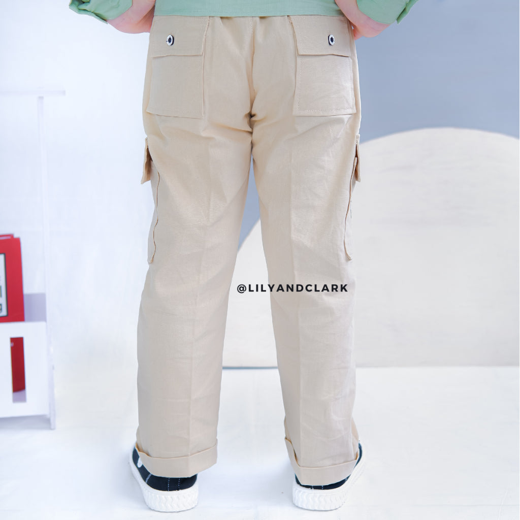 Celana Cargo Basic Cream CA01